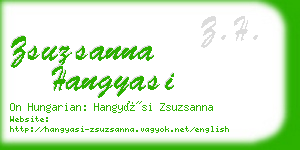 zsuzsanna hangyasi business card